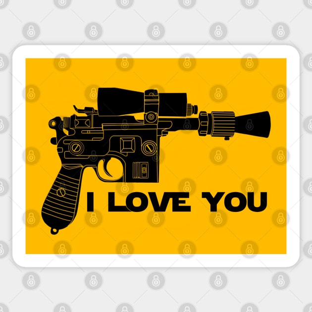 I Love You - His - RotJ Sticker by DistractedGeek